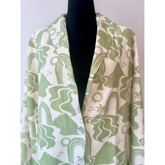 Show Me Your Mumu Hayden Blazer in Desert Sands Large Graphic Print Button Front - Picture 4 of 6